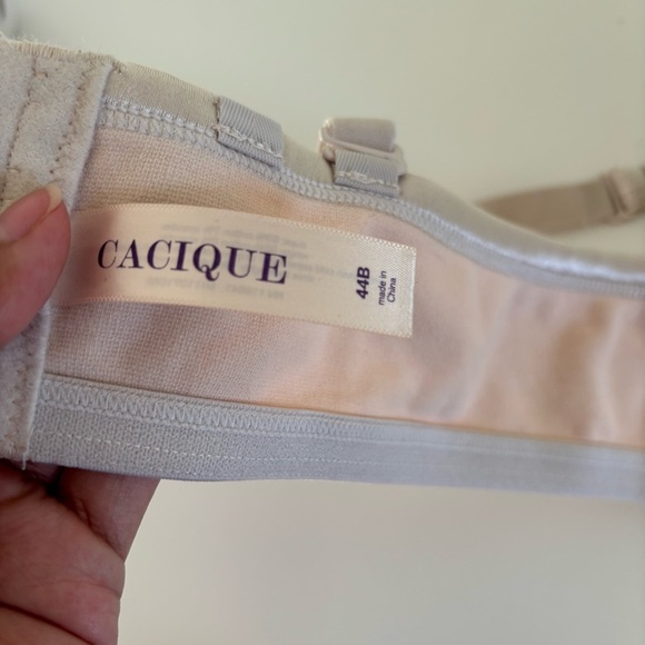 Cacique Full Coverage Bra Size 44B Beige Underwired Cotton Breathable - Picture 9 of 11